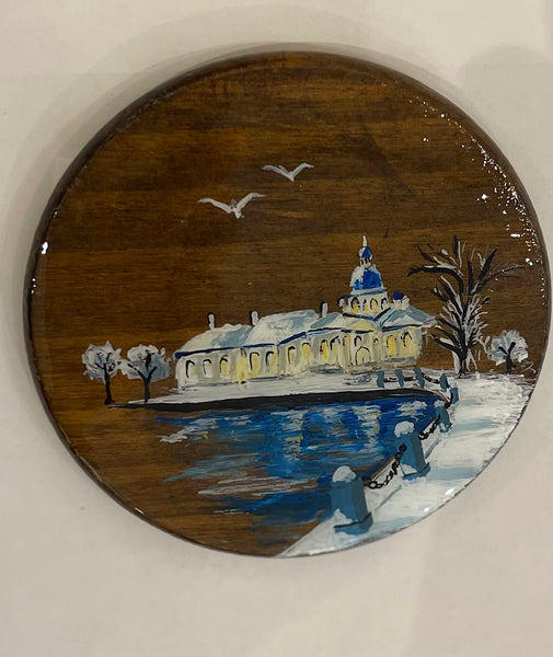 Hand painted coasters by Golazin Studio