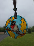 3 inch Heart Suncatcher handpainted by Lucy De Sousa
