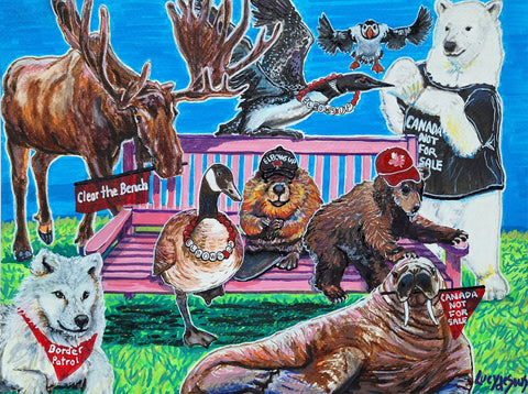 Canada Strong, original painting by Lucy De Sousa