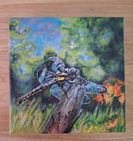 Wings Caught in time, Original painting by Lucy De Sousa