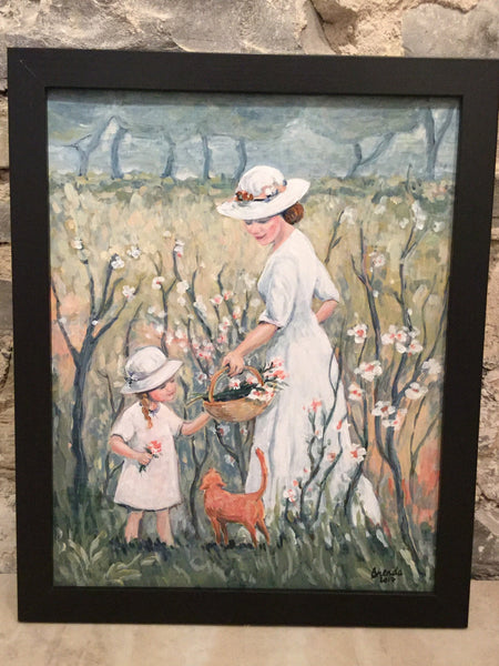 Gathering Spring Flowers large card - Card by Brenda Bielicki - Martello Alley