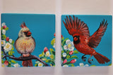 Tile Coasters, original art by Lucy De Sousa