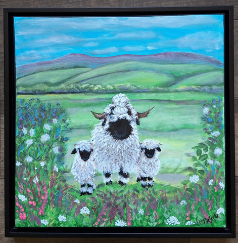 I Love Ewe, original painting by Lucy De Sousa