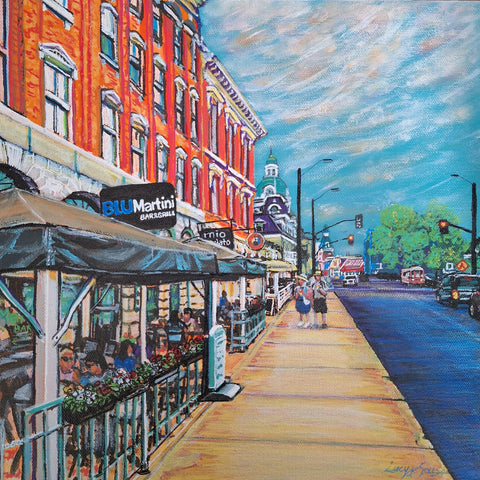 Blu Martini, original painting by Lucy De Sousa