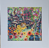 Queen Sofia Napping in a Peaceful Garden original by Lucy De Sousa