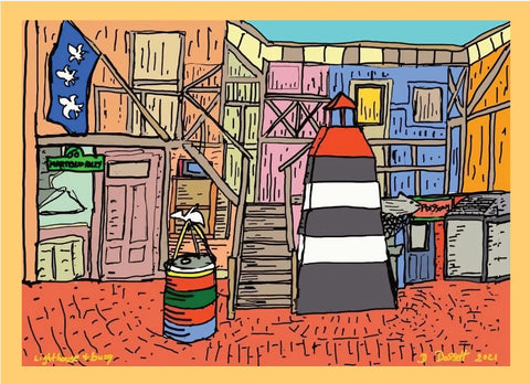 Lighthouse and Buoy postcard
