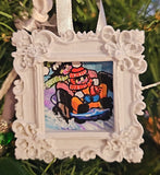Ornaments, Framed Mini Painting original by Lucy De Sousa