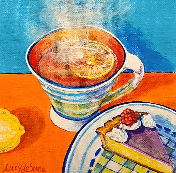 Tea Time, original painting by Lucy De Sousa