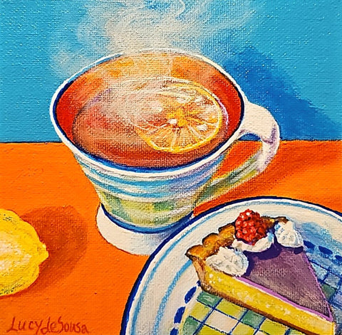 Tea Time, original painting by Lucy De Sousa