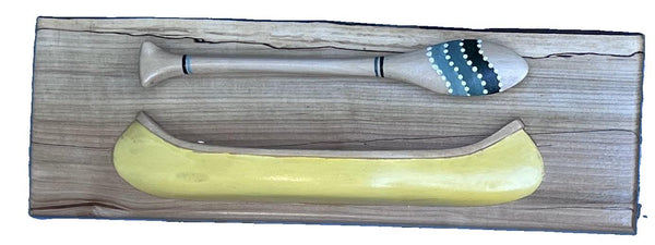 Canoe with paddles by Frank Spadafora