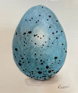 Blue Thrush Egg by Rossi Salter