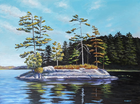 Off Deer Island - original painting by Rosalyn Insley