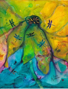 What are the Dragonflies Looking For? - original painting by Carla Miedema