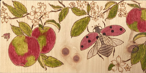 Ladybug Apples - original by Courtney Nicolas