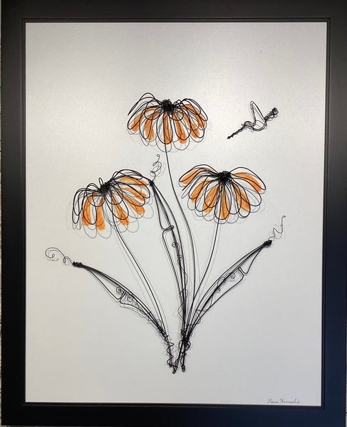 Becky’s Blooms - Original Whimsical Wire Art by Donna Harradine