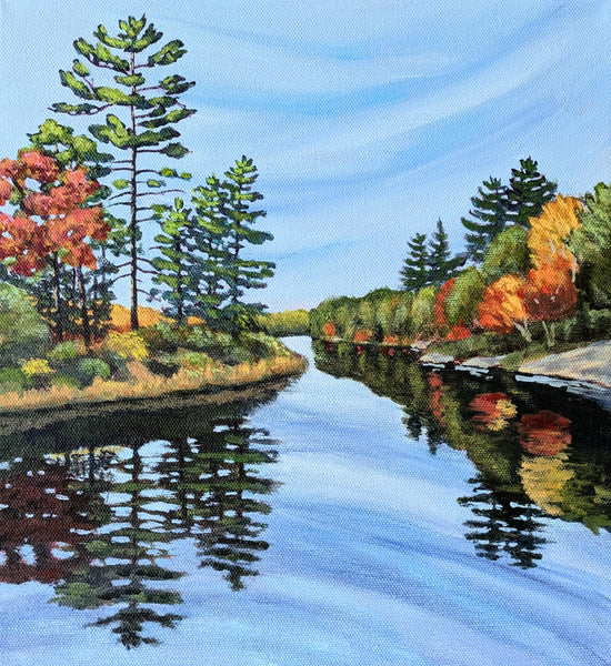 Autumn Reflection - original painting by Rosalyn Insley