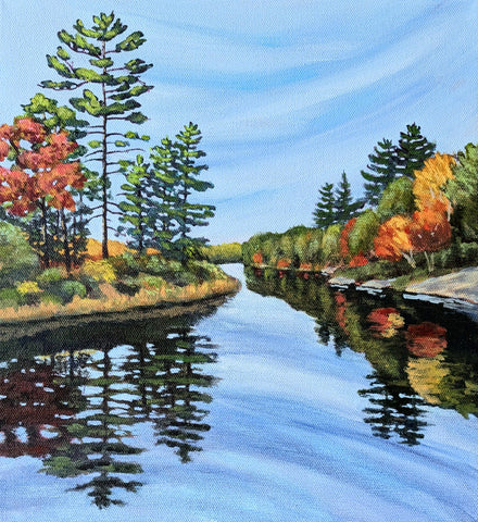 Autumn Reflection - original painting by Rosalyn Insley