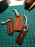 Leather Keychain Tags by David Yi