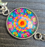 Sterling Silver Bracelet with Art Images Under Glass - by Leslie Welfare