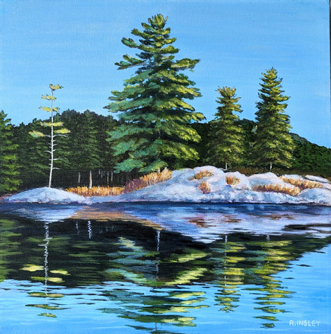 Shoreline Pine - original painting by Rosalyn Insley