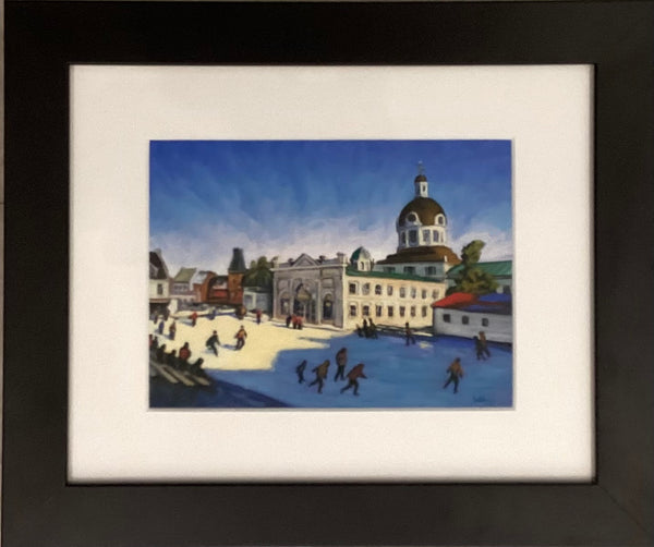 Skating on the Market: Framed Artist Proof by Pat Shea