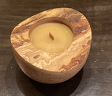 Akwood Wooden Crafts medium candle