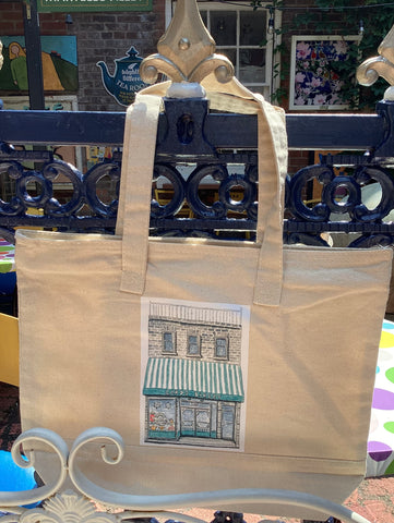 Card’s Bakery- Large Zippered Tote Bag