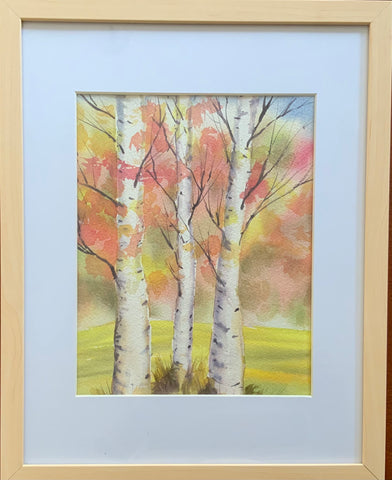 Birches in Autumn original by Gail