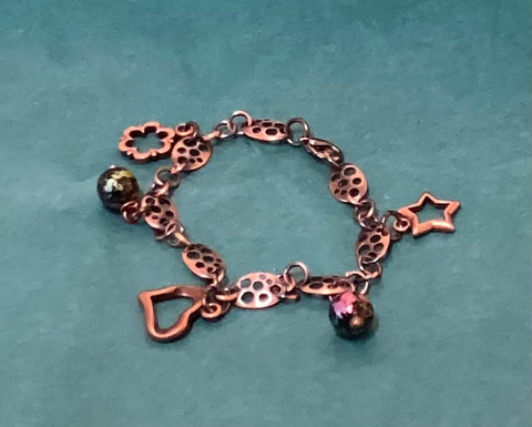 Copper with Steampunk Beads Bracelet