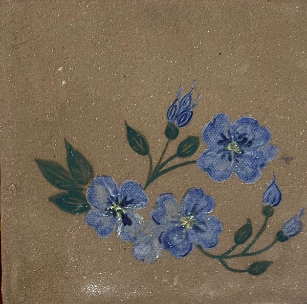 Pansies Ceramic Trivet by Peggy Davidson