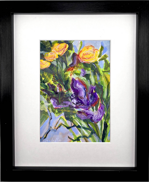 Iris and Roses on King Street - original by Everdello (Joanne Stanbridge)