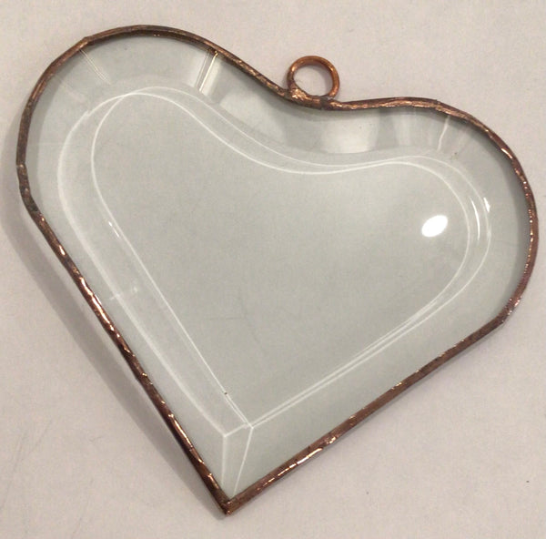 Stain Glass Clear Hearts with Copper by Howard Sandles