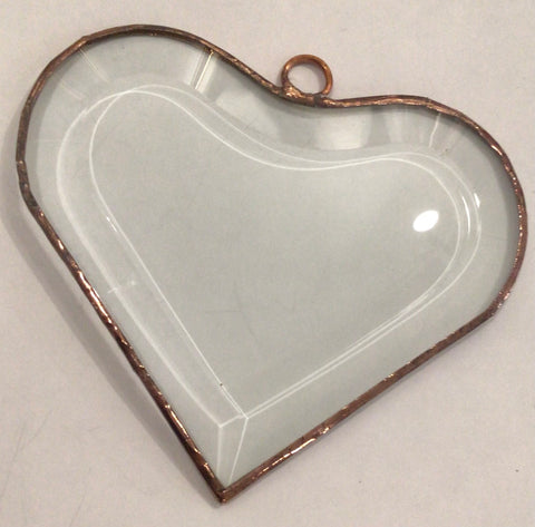 Stained Glass Clear Hearts with Copper by Howard Sandles