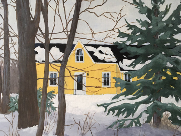 The Yellow House in Winter