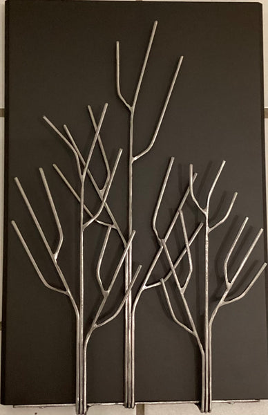 #323 B Metal sculpture with 3 Trees