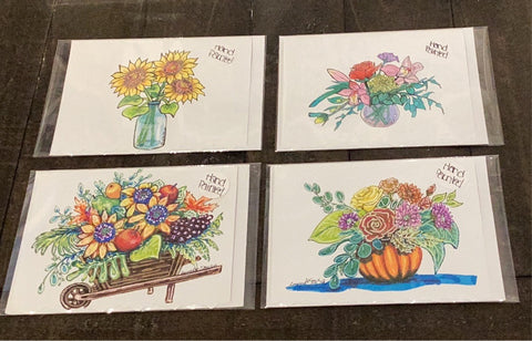 Hand painted Cards by Lucy