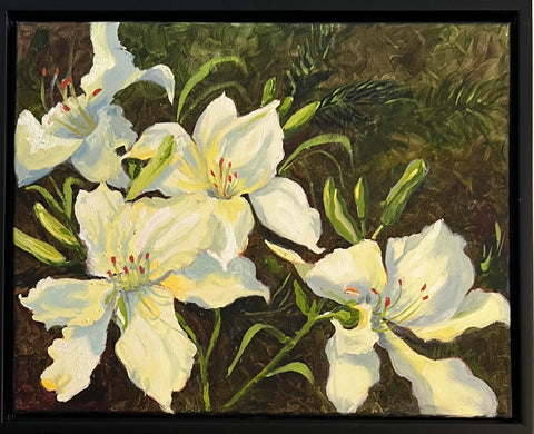 Yellow Lilies - original by Hazel McKegney