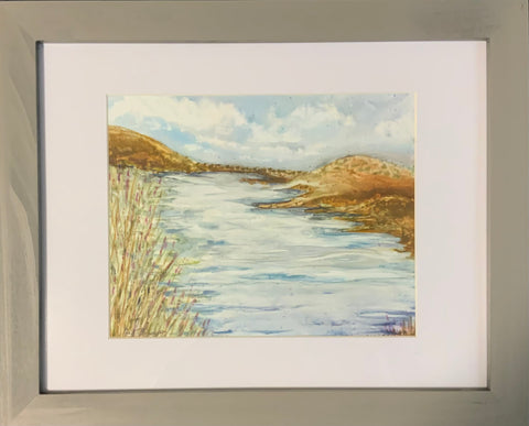 River Coming to Me - original watercolour on Yupo by Gail Dowsett