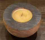 Akwood Wooden Crafts medium candle