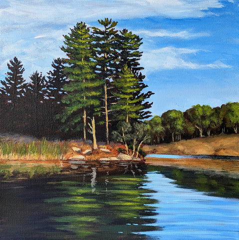 Quiet Pine - original painting by Rosalyn Insley