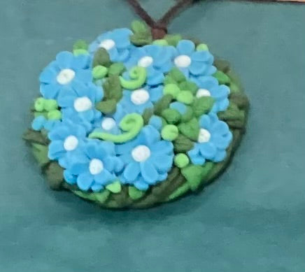 Teal Flower Field Medallion