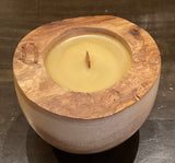 Akwood Wooden Crafts medium candle