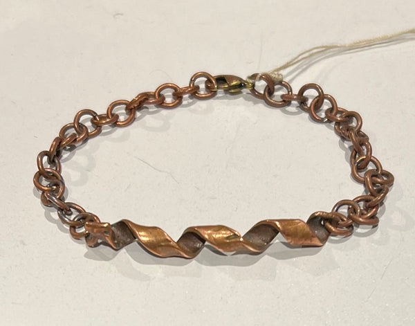 Copper Ribbon Swirl - by Leslie Welfare