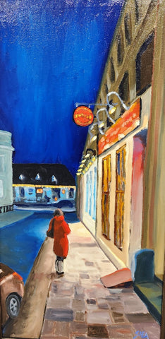 Market Street Evening - original art by Pat Shea