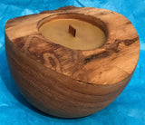 Akwood Wooden Crafts medium candle