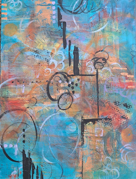 Circle Game - original painting by Clare Williams