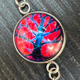 Sterling Silver Bracelet with Art Images Under Glass - by Leslie Welfare