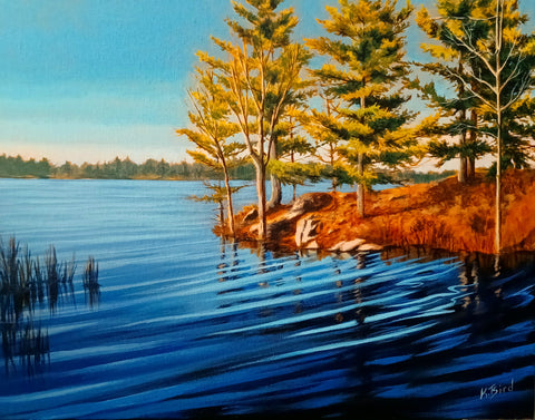 Blue Shores - Original painting by Kristi Bird