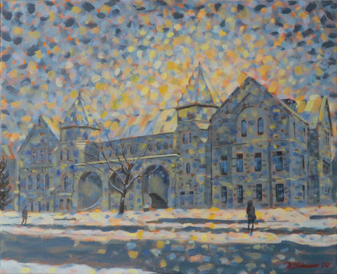 Ontario Hall, Queen’s University, Mid-December - Original by David Gilmore - 428