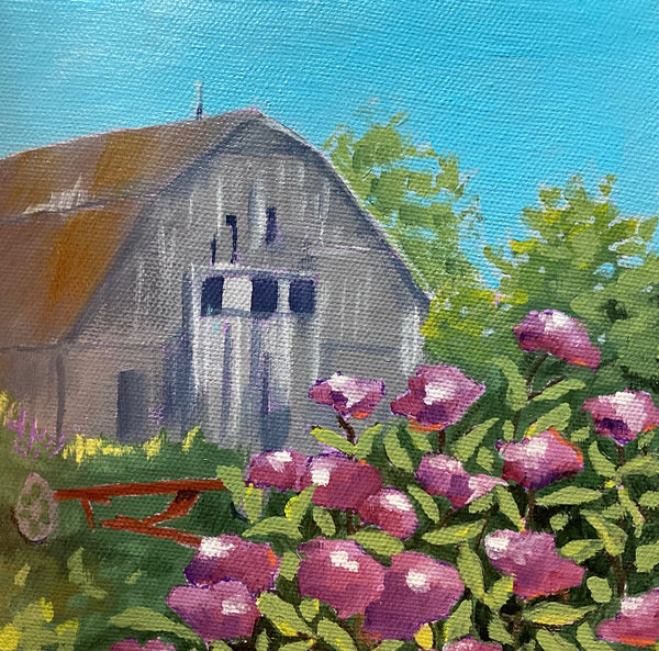 Bobs Lake Barn - original painting by Martha Stroud